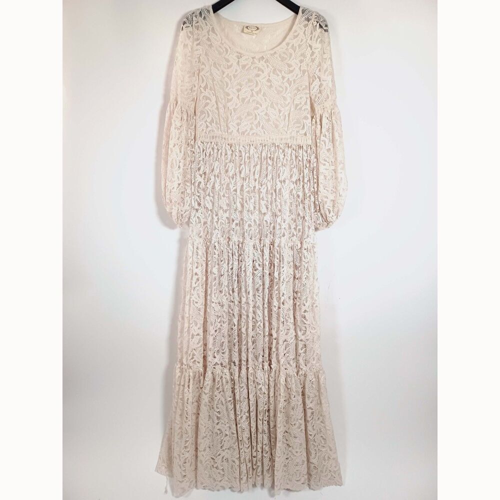 Mia Joy Dress Lace XS Boho Western Cottage Wedding Ren Fair Prairie Victorian